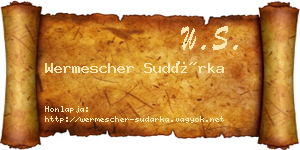 Wermescher Sudárka névjegykártya